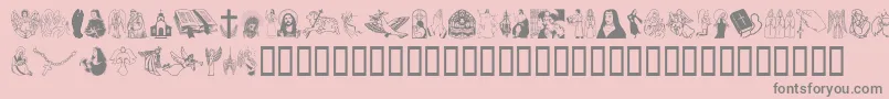 Faith Font – Gray Fonts on Pink Background