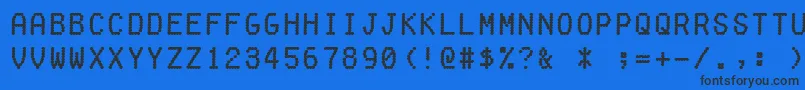 fake receipt Font – Black Fonts on Blue Background
