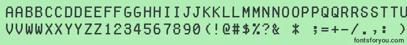 Шрифт fake receipt – чёрные шрифты на зелёном фоне