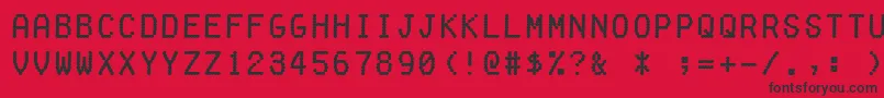 fake receipt Font – Black Fonts on Red Background