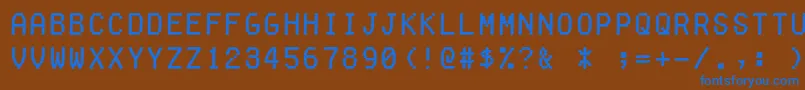 fake receipt Font – Blue Fonts on Brown Background