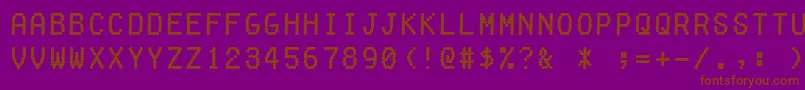 fake receipt Font – Brown Fonts on Purple Background