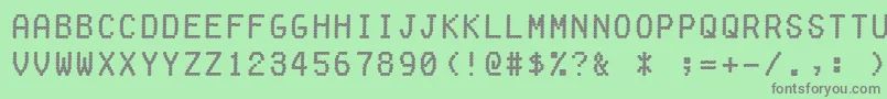 fake receipt-fontti – harmaat kirjasimet vihreällä taustalla