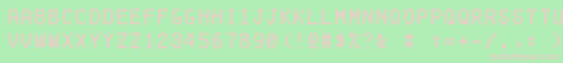 fake receipt Font – Pink Fonts on Green Background