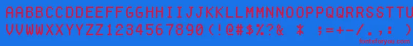 fake receipt Font – Red Fonts on Blue Background