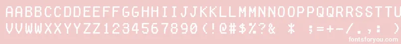 fake receipt-fontti – valkoiset fontit vaaleanpunaisella taustalla