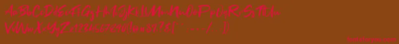 Fake Serif Font – Red Fonts on Brown Background