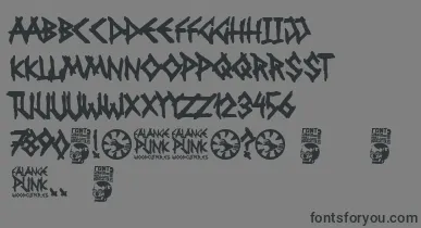 Falange Punk font – Black Fonts On Gray Background