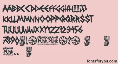 Falange Punk font – Black Fonts On Pink Background