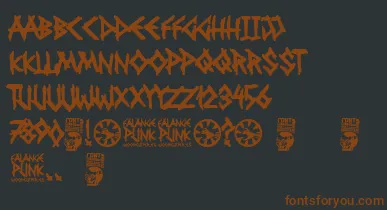 Falange Punk font – Brown Fonts On Black Background