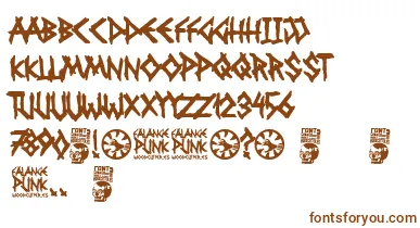 Falange Punk font – Brown Fonts On White Background