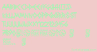 Falange Punk font – Green Fonts On Pink Background