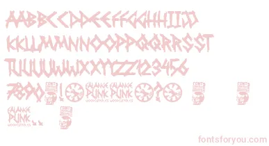 Falange Punk font – Pink Fonts On White Background