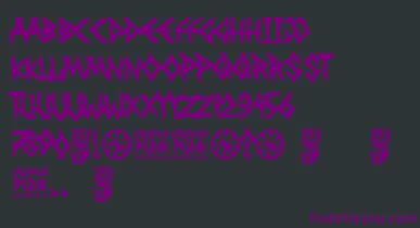 Falange Punk font – Purple Fonts On Black Background