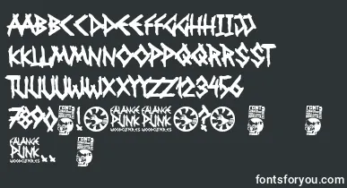 Falange Punk font – White Fonts On Black Background