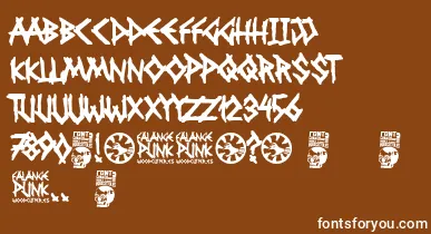 Falange Punk font – White Fonts On Brown Background