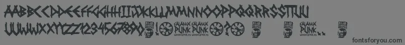 Fonte Falange Punk – fontes pretas em um fundo cinza