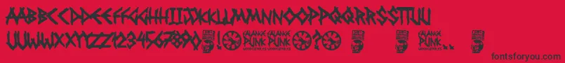 Falange Punk Font – Black Fonts on Red Background