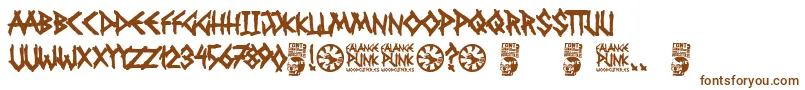 Falange Punk-fontti – ruskeat fontit