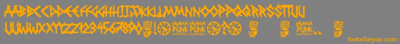 Police Falange Punk – polices orange sur fond gris