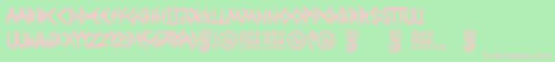 Falange Punk Font – Pink Fonts on Green Background