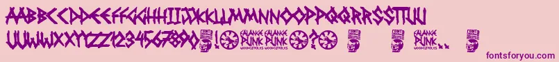 Falange Punk Font – Purple Fonts on Pink Background