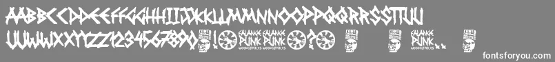 Police Falange Punk – polices blanches sur fond gris