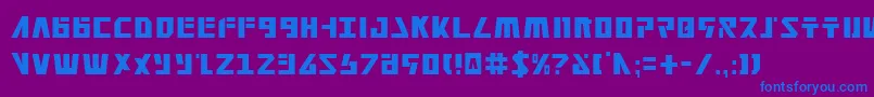 Falconv2c-Schriftart – Blaue Schriften auf violettem Hintergrund