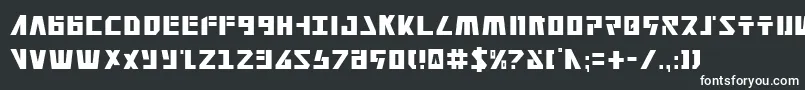 フォントFalconv2c – 黒い背景に白い文字