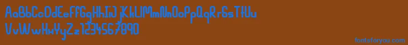 MahsuriBold Font – Blue Fonts on Brown Background