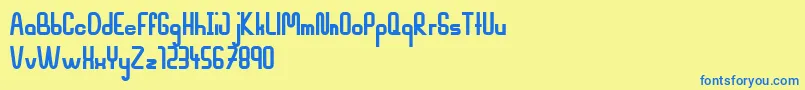 MahsuriBold Font – Blue Fonts on Yellow Background