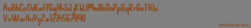 フォントMahsuriBold – 茶色の文字が灰色の背景にあります。