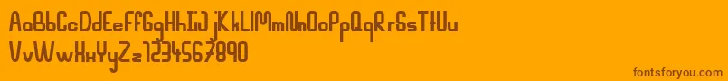 フォントMahsuriBold – オレンジの背景に茶色のフォント