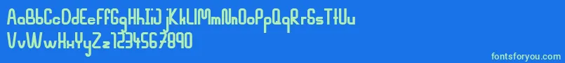 MahsuriBold Font – Green Fonts on Blue Background
