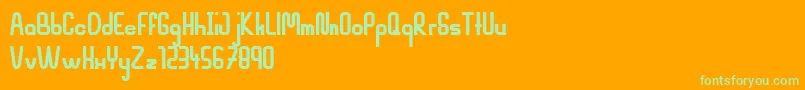 MahsuriBold Font – Green Fonts on Orange Background