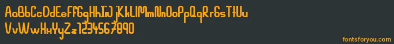Fonte MahsuriBold – fontes laranjas em um fundo preto