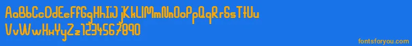 MahsuriBold Font – Orange Fonts on Blue Background