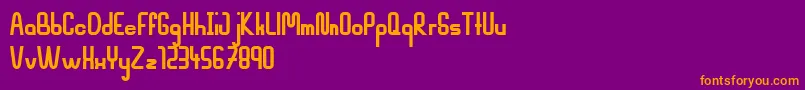 MahsuriBold Font – Orange Fonts on Purple Background