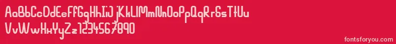 MahsuriBold Font – Pink Fonts on Red Background