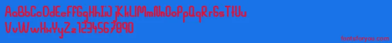 MahsuriBold Font – Red Fonts on Blue Background