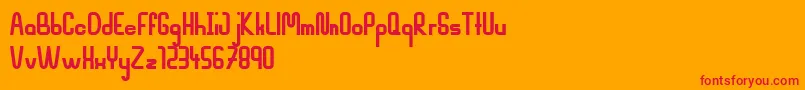 MahsuriBold Font – Red Fonts on Orange Background