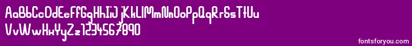 Fonte MahsuriBold – fontes brancas em um fundo violeta