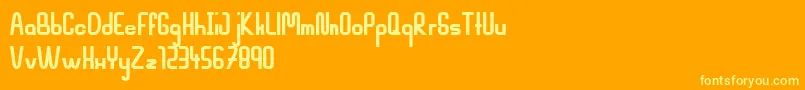 Шрифт MahsuriBold – жёлтые шрифты на оранжевом фоне