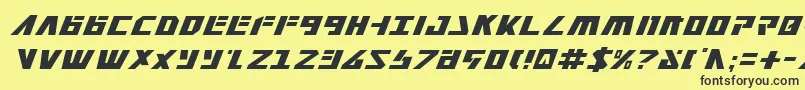 Falconv2i Font – Black Fonts on Yellow Background