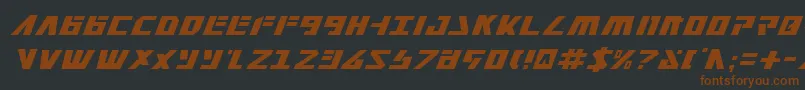 Шрифт Falconv2i – коричневые шрифты на чёрном фоне