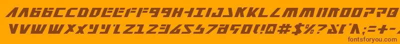 Falconv2i Font – Brown Fonts on Orange Background