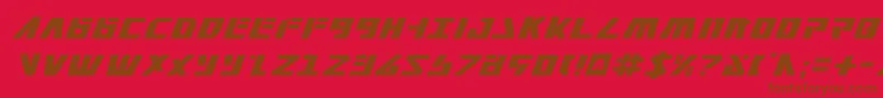 Fonte Falconv2i – fontes marrons em um fundo vermelho