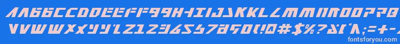 フォントFalconv2i – ピンクの文字、青い背景