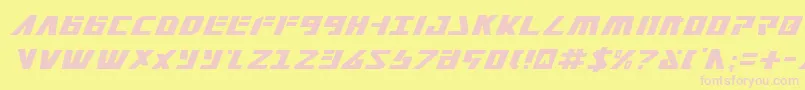 Falconv2i-fontti – vaaleanpunaiset fontit keltaisella taustalla