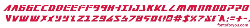 フォントFalconv2i – 白い背景に赤い文字